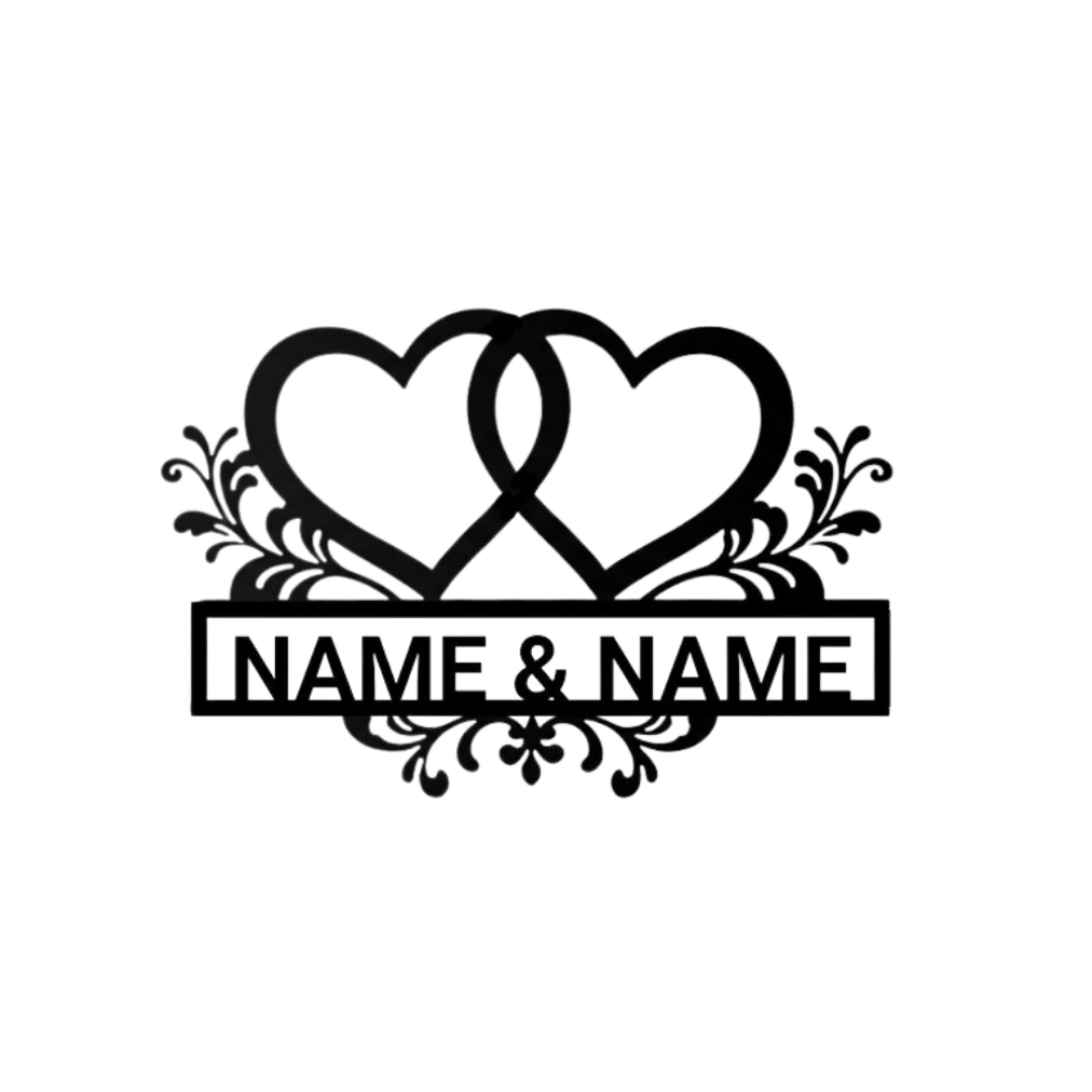 Custom Couple Name Wall Decor WD08CN